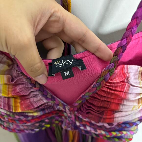 REVOLVE Sky Purple Jolima Braided Halter Maxi Dress Sz M - Picture 6 of 12